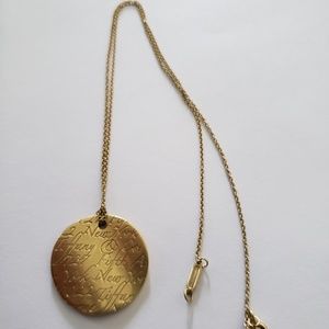 Tiffany gold medallion necklace 18k